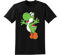 Mens Cotton Yoshi 9 Blue Printed T-Shirt Graphic Black tee S-3XL