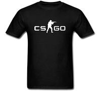 Men's Counter Strike DIY Cotton Short Sleeve T Shirt Black XXL