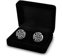 Mens Cufflinks Elegant Style Cuff Cufflinks Men's Cufflinks Black Jazz Retro Cufflinks Platinum Plated Shirt Cuffs Business Casual Men's and Women's Cufflinks Clothing Accessories