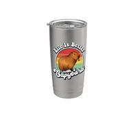 Mens Cute Retro Vintage Life Is Better With A Capybara Lover Vaso térmico de acero inoxidable de doble pared