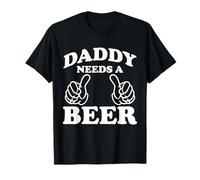 Mens Daddy Needs A Beer Funny Beber Beer Lover Camiseta