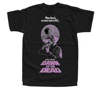 Men's Dawn of The Dead, G.A.Romero Movie Classic Large Size Rock Personalise Casual T-Shirt Black S