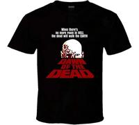 Men's Dawn of The Dead Romero Zombie Movie T Shirt Black M