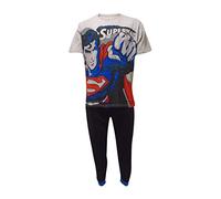 Mens DC Superman Pyjamas 31543 Black/Grey Medium