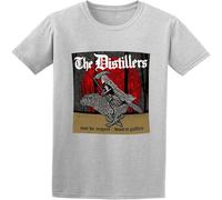 Men's Distillers The Man Vs Magnet Blood in Gutters Cotton T Shirt Grey M