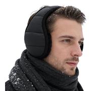Mens Earmuffs - Waterproof Fabric, Plush Ear Muffs Soft Warming | Portable Cold Weather Protection, Outdoor Winter Gear For Fathers, Boyfriends, Husbands, Motorcyclists, Sports Fans, Snowboarders