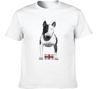 Men's English Bull Terrier Made in England V174 Cotton T Shirt White 3XL