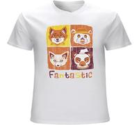 Men's Fantastic Mr Characters Art T Shirt WES Anderson tee White XL