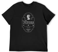 Men's Fashion T Shirts Townes Van Zandt Waiting Around to Die Style Black M