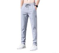 Men's Fleece Lined Straight Trousers Warm Winter Pants(Light Gray 3XL) | Soft fleece lining, windproof warmth, straight leg cut, solid color design, winter essential