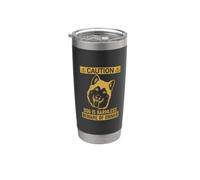 Mens Funny Beware Owner Dog Harmless Alaskan Malamute Lover Vaso térmico de acero inoxidable de doble pared