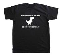 Mens Geek t-Shirt Regular Fit The Internet is Broken Black XXL