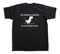 Mens Geek t-Shirt Regular Fit The Internet is Broken Funny Web Page Computer Web Black M