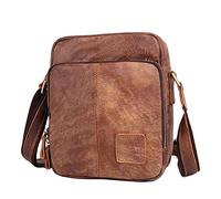 Men's Genuine Leather Shoulder Sling Bag Casual Vintage Scrub Men Bag