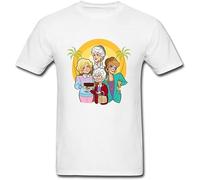 Men's Golden Girls Cotton T Shirts Fashion Spring Summer Casual Short Sleeve O Neck White XXL