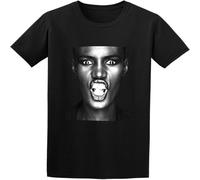 Men's Grace Jones York City Legend Disco Conan Boomerang Island Life O Neck Cotton T Shirt Black XXL