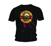 Mens Guns n Roses Bullet Logo Slash Axl Rose Oficial Camiseta para Hombre (Small)