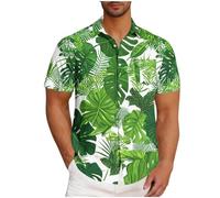 Mens Hawaiian Shirts Short Sleeve Button Down Floral Tropical Casual Top