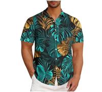 Mens Hawaiian Shirts Short Sleeve Button Down Floral Tropical Casual Top