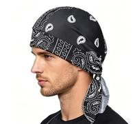 Mens Head Wraps Stretch Sweat Wicking Beanie Cap Do Rag