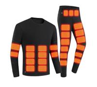 Men's Heated Thermal Underwear Set, Men r Outdoor Washable USB Electric Heating Trousers and with 52 Heat Zones,XXL