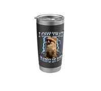 Mens Heavy Metal I Got That Dawg In Me Pomeranian Lover Vaso térmico de acero inoxidable de doble pared