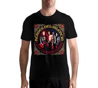 Mens Her-OES De-L Sile-Ncio Round Neck Pure Cotton Short Sleeve Comfortable Adult T-Shirt Top Black 3XL