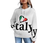 Men's Hoodie Clásico Cómodo Pullover Amor Italiano Hoodies Chaqueta De Manga Larga con Puños Ideal Fin De Semana Hoodie Men
