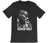 Men's Howlin Wolf T Shirt Vintage Style Lightweight O Neck tee Black 3XL