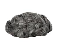 Men's Human Hair Toupee, Swiss Lace Male Wigs,Natural Looking Suave y Transpirable(1B50#,7"X9")