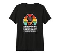 Mens Kid Dog Lover Retro Vintage Every Snack German Shepherd Camiseta Premium