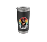 Mens Kid Dog Lover Retro Vintage Every Snack German Shepherd Vaso térmico de acero inoxidable de doble pared