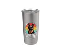 Mens Kid Dog Lover Retro Vintage Every Snack German Shepherd Vaso térmico de acero inoxidable de doble pared