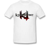 Men's Killer Instinct Logo T Shirt Fashion Retro Clothing Round Neck Tops Tees White XXL
