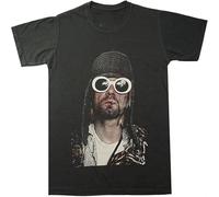 Men's Kurt Coboin Clossic Rock Bond Singer Musicion Nirvono T-Shirt Black XXL