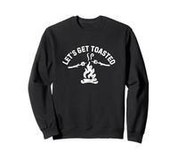 Mens Lets Get Toasted Camping Marshmallow pun Campfire Sudadera
