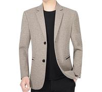 Men's Light Brown Slim Fit Blazers Lightweight Fashionable Suit Jacket Modern Business Casual Sport Coat for Spring(3XL)