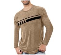 Mens Long Sleeve Shirts Casual Crew Neck Comfortable Tops for Fall Casual Outdoor Tops Loose Men's Pullover