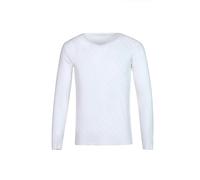 Men's Long-Sleeve Sweater Regular Fit Soft Breathable Basic Pullover Classic Casual Solid Color Knitwear B-White L