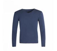 Men's Long-Sleeve Sweater Regular Fit Soft Breathable Basic Pullover Classic Casual Solid Color Knitwear M-Navy XL