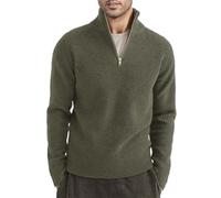 Men's Long-Sleeve Sweater Regular Fit Soft Breathable Knitwear Classic Fashion Casual Solid Color Basic Pullover D-Dark Blue XXL