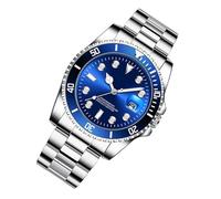 Men's Luxury Watch, Stainless Steel Strap Business Analog Watch, Waterproof Wristwatch with Luminous Hands, Easy-To-Read, Elegant Timepiece for Formal & Casual Wear, 42mm Accessory