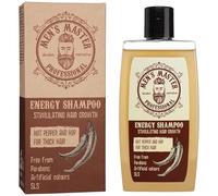 Men's Master Champú Estimulante para Hombre | Enriquecido con Chile Rojo, Cafeína y Lúpulo | Estimulante Capilar | Aroma Fresco y Masculino | Sin Parabenos | Hidratante | Champú Fortalecedor | 260 ML