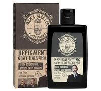 Men's Master Champú Repigmentante para Hombres con Cabello Canoso | Aceite de Baobab y Coloración en 5 Minutos | Champú para Cabello Canoso | Sin Amoníaco, Sin Oxidantes y Sin Peróxido | 120 ml