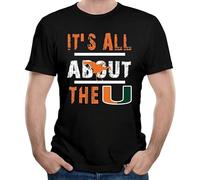 Mens Miami Hurricanes College Football The Return It's All About The U tee Shirt T-Shirt Black XL