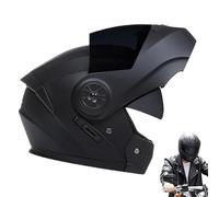 Men's Motorcycle Helmets, Full Face Bike Helmet, Double Visor Motorbike Helmet, Adjustable Sun Shield Gear, Shock Resistant Shell, Ideal para ciclismo al aire libre, Racing, and Street Riding