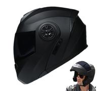Men's Motorcycle Helmets, Full Face Bike Helmet, Double Visor Motorbike Helmet, Adjustable Sun Shield Gear, Shock Resistant Shell, Ideal for Outdoor Cycling, Racing, and Street Riding