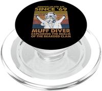 Mens Muff Diving School Muff Diver Union Coming Up for Air PopSockets PopGrip para MagSafe