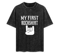 Men's My First Rock Top Music Funny Birthday Present Kids T T-Shirt Black 3XL