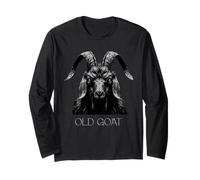 Mens Old Goat Intense Ram Stare Funny Old Buck Manga Larga